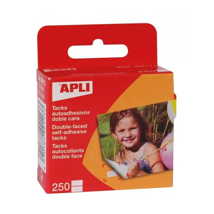 APLI 113 – Tacks autoadhesivos 2 carasen caja de 250 unidades