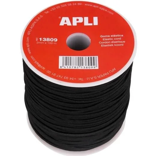 APLI 13809 – Bobina de goma elástica, 2mm x 100 m