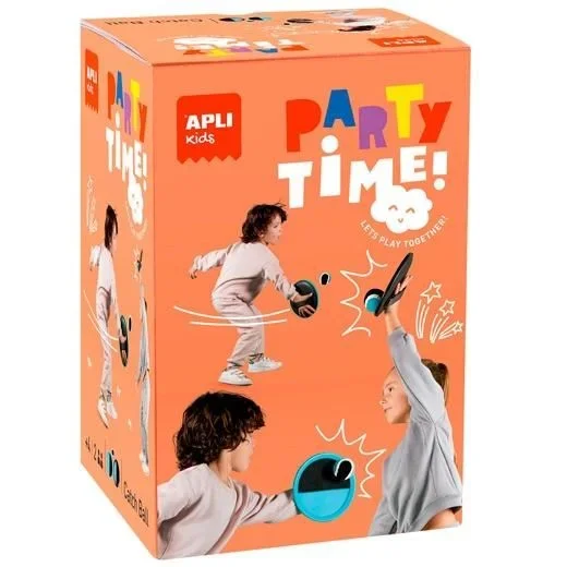 APLI Kids 19562 – Juego Catch Ball de Lanzamiento y recepción de Nylon, Juego de Platos y Pelota para niños Ideal para Jugar al Aire Libre
