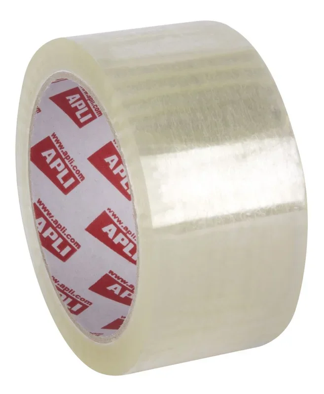 Apli precinto premium pp solvente transparente 48mm x 66m – resistente a la humedad y al envejecimiento – adhesivo de alta calidad – grosor de 28?m color: transparente