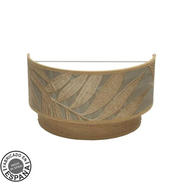 Aplique De Pared Modelo Samoa Marron Con Pantalla