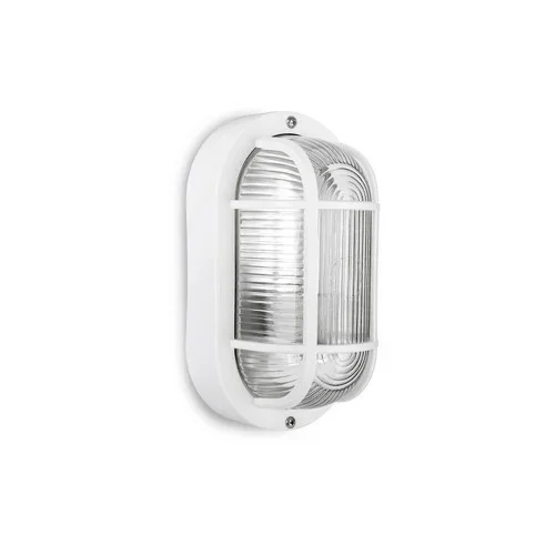 Aplique oval blanco 1xe27 40w 11,4×20,2x10cm modelo tarragona. ip54