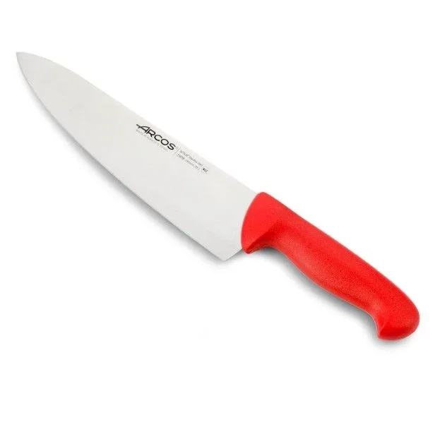 Arcos 8-Inch 200 mm 2900 Range Wide Blade Butcher Knife, Black