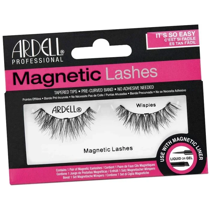 ARDELL Pestañas Postizas Magnéticas. Magnetic Lashes Wispies. Sin Adhesivo – Reutilizables. Utilizar con Eyeliner Magnético. 1 Par de Pestañas – 1 Set