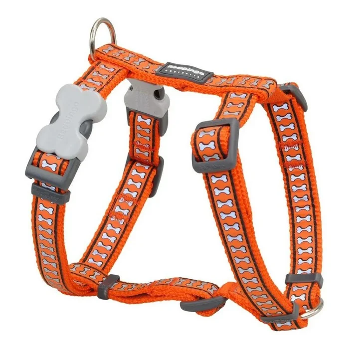 Arnés para perro red dingo naranja hueso reflectante 37-61 cm