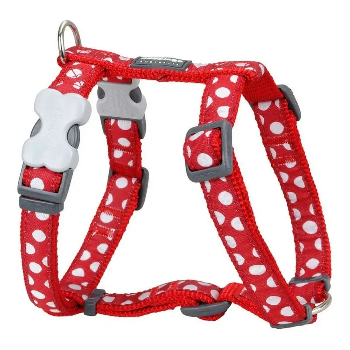 Arnés para perro red dingo style sports blanco lunares 37-61 cm