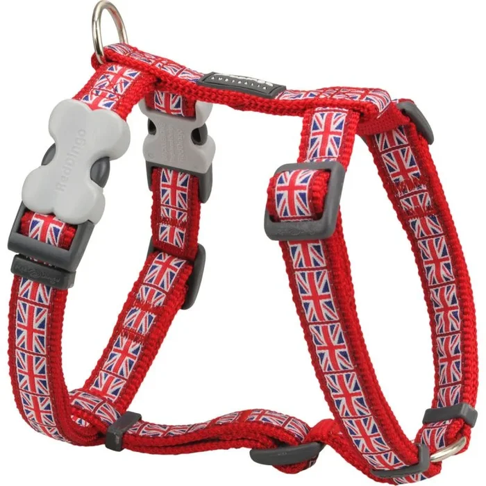 Arnés para perro red dingo union jack 25-39 cm rojo