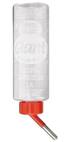 Arquivet Bebedero Classic para roedores 1.100 ml – Botella, disponesador de Agua para Hamsters, cobayas, Conejos – Sistema antigoteo – Accesorios para jaulas