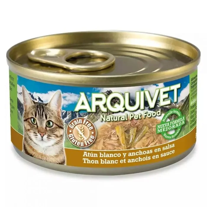 Arquivet Comida Húmeda para Gatos con Atún Blanco en Salsa y Anchoas 110 g