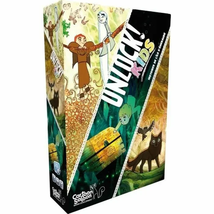 Asmodee ¡Desbloquea! Histoire de l’île d’Émeraude (FR) – Jeu de Cartes – Jeu d’évasion Pour Enfants et adultes – Âges 6+ – 1-4 joueurs – 15-30 Minutos – Un jeu de Space Cow