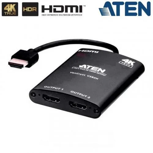 Aten distribuidor hdmi true 4k de 2 puertos (vs82h-at)