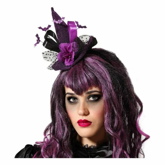 ATOSA diadema halloween bruja morado mujer adulto