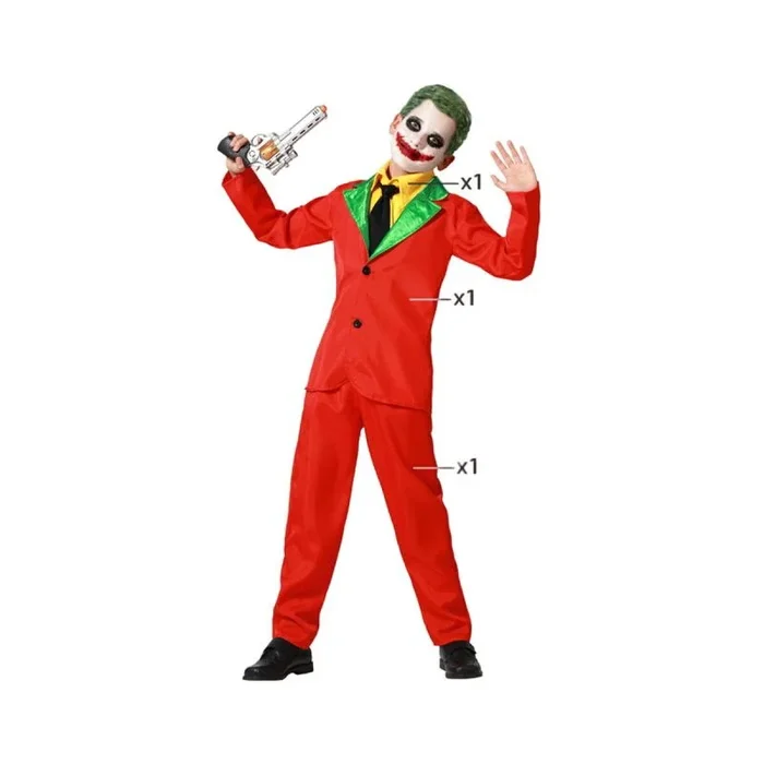 Atosa disfraz payaso rojo halloween niño infantil 3 a 4 años