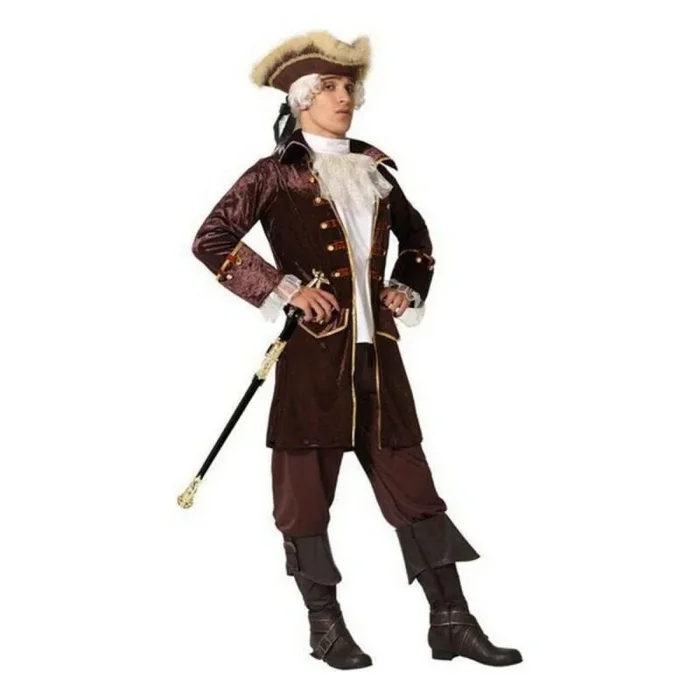 Atosa disfraz pirata marrón hombre adulto M
