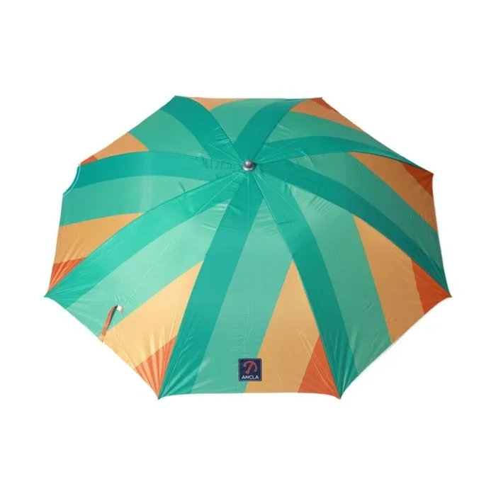 Atosa Sombrilla de Playa Diseño Molinillo Multicolor FIja Metálica de Hierro Ø140 cm Nylon Protección UPF 50+ Surtida en 2 Posibilidades con Funda