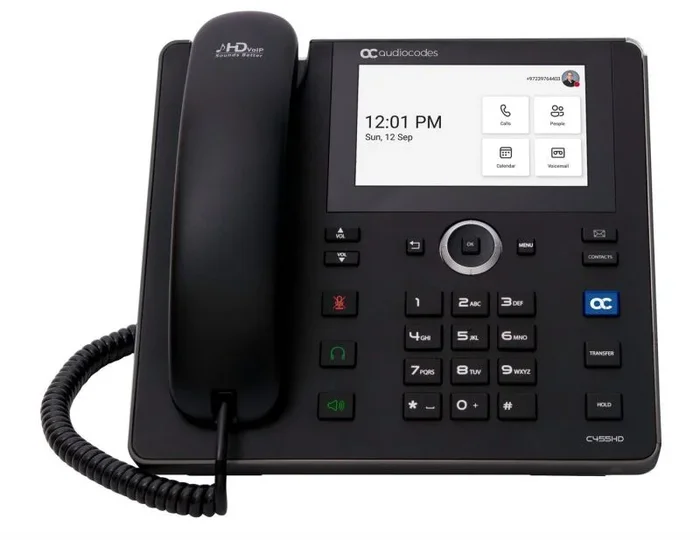 AudioCodes C455HD teléfono IP Negro 8 líneas TFT