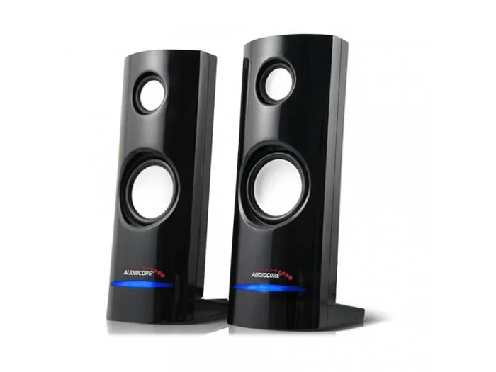 Audiocore AC860 – Altavoces para PC, USB, 2x4W, Auto Alimentado, Color Negro