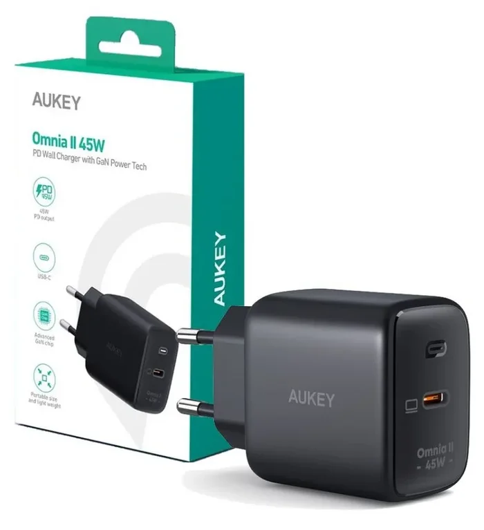 Aueky pa-b2t cargador de red 1x usb-c power delivery 3.0 45w qc pps