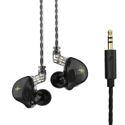 Auricular In-Ear Qkz Zxt Sports Control Plug Hifi Stereo Stage Monitor (Negro)