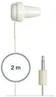Auricular Mono Jack 3.5mm 2m Blanco 3341