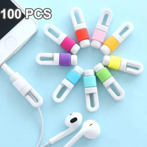 Auriculares Cable Cubierta Protectora Winder Cable Wrap Organizer 100 unidades