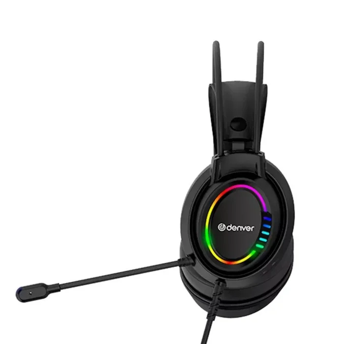 Auriculares gaming denver ghs – 130 – microfono – usb – negro