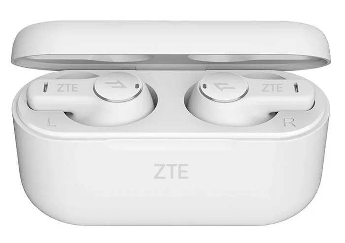Auriculares inalámbricos ZTE Live Buds, TWS, Bluetooth 5.0, Cancelación de ruido ambiental ENC, Sonido estéreo, 4 micrófonos, 20 horas de batería, Resistencia al agua IPX4, Control táctil, Blanco