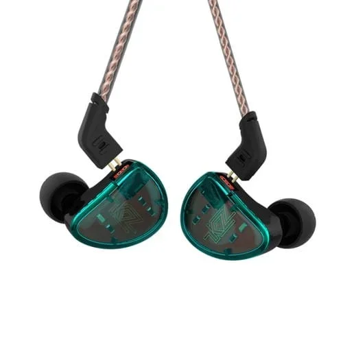 Auriculares Intrauditivos Kz As10 Alta Fidelidad Hierro Sin Micrófono (Cian) 10 unidades