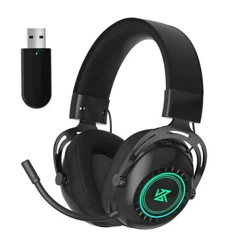Auriculares KZ GP20 Bluetooth 2.4G Iluminación RGB Modo Dual (Negro)