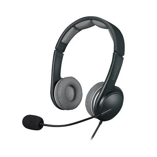 Auriculares micro speedlink headset negro/gris