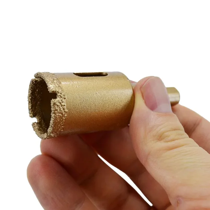 Awtools, 16 mm, corona diamantada, para perforaciones limpias en gres porcelánico y mármol, gran durabilidad, uso profesional, corte sin astillas, compatible con rosca M14