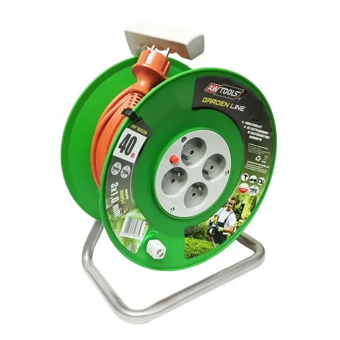 AWTOOLS Alargador de tambor GARDEN 15 m 3 x 1 mm 10 A / 2300 W