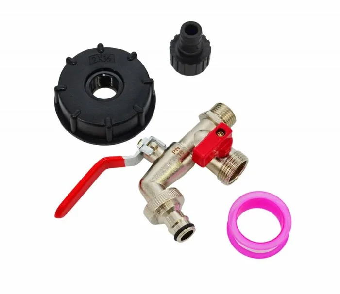 Awtools kran ogrodowy do zbiornika cynk niklowany podwójny 1/2″ gwint zewnętrzny 2×3/4″ mauzer