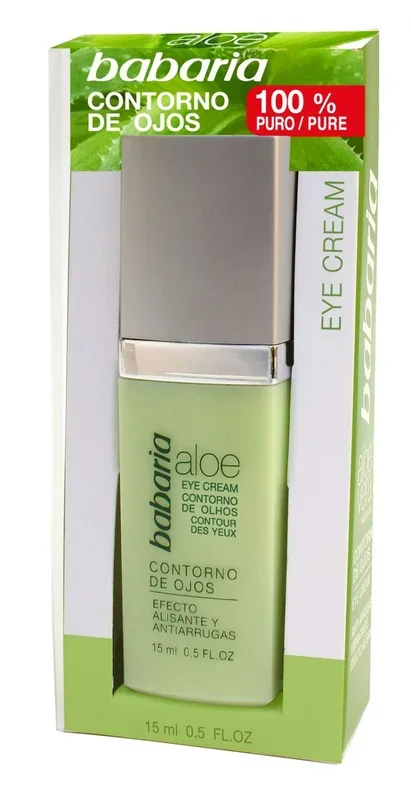 Babaria – Contorno De Ojos Antiarrugas Mujer Y Hombre Con Aloe Vera Puro | Crema Antiojeras Mujer 15ml | Crema Ojeras Y Bolsas Con Aloe Vera | Contorno Ojos Antiarrugas Aislante