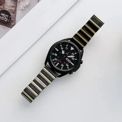 Banda de Reloj Acero Cerámica 20mm (Oro Negro)