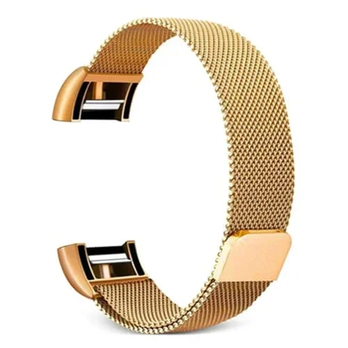 Banda de Reloj Acero Inoxidable para Fitbit Charge 2 Tamaño L (Oro)