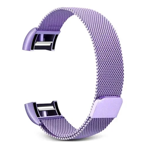 Banda de Reloj Acero Inoxidable para Fitbit Charge 2 Tamaño S (Light Purple)