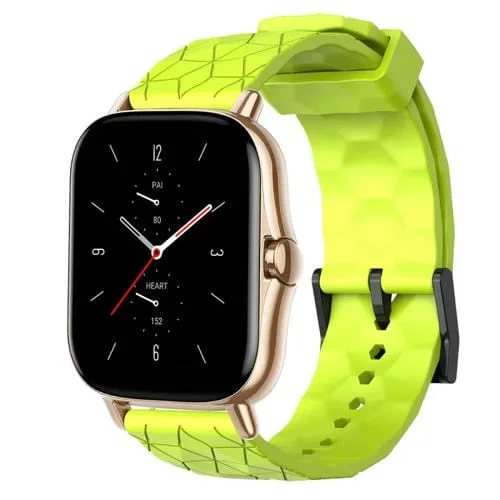 Banda de Reloj Amazfit GTS 2E 20mm Silicona Patrón de Fútbol (Verde Lima)