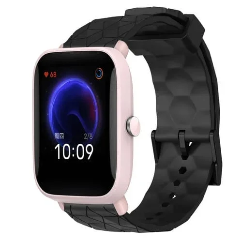 Banda de Reloj Amazfit Pop Pro 20mm Silicona Patrón de Fútbol (Negro)