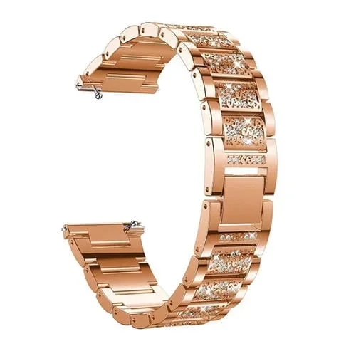 Banda de Reloj de Acero Diamante Universal 22mm (Oro Rosa)