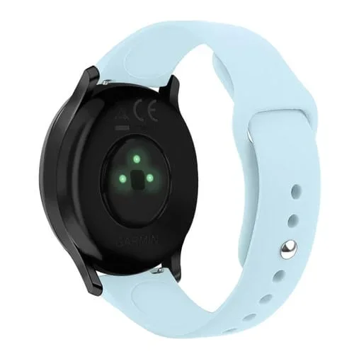 Banda de Reloj de Silicona para Garmin Vivoactive 3 y Vivomove Hr con Hebilla Inversa (Azul Claro) Tamaño Código Pequeño