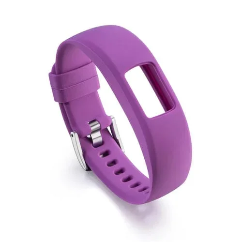 Banda de Reloj de Silicona para Garmin Vivofit 4 Integrada Gloss (Purple)