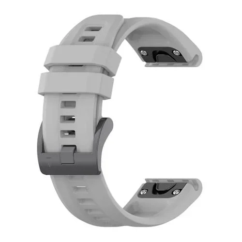 Banda de Reloj Garmin Fenix 6 22mm de silicona color sólido (Gris)