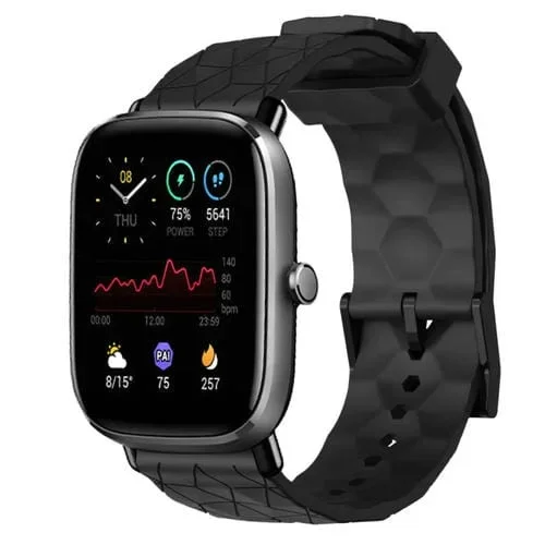 Banda de Reloj silicona para Amazfit GTS 2 Mini 20mm patrón fútbol (Negro)