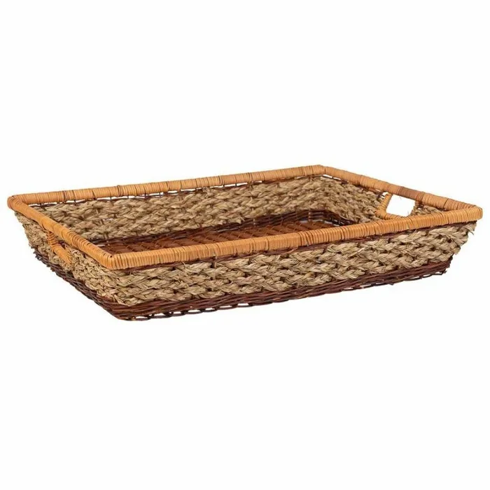 Bandeja alexandra house living marrón cuerda 50 x 10 x 60 cm rectangular