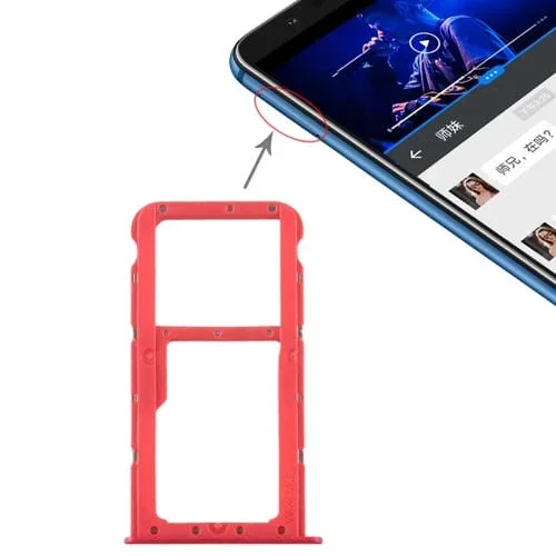 Bandeja Tarjeta SIM + Micro SD Honor Play 7X (Rojo)