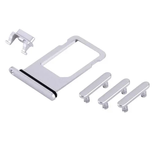 Bandeja Tarjeta SIM + Tecla de Control de Volumen + Botón de Encendido + Tecla Vibradora Apple iPhone 8 (Plata)
