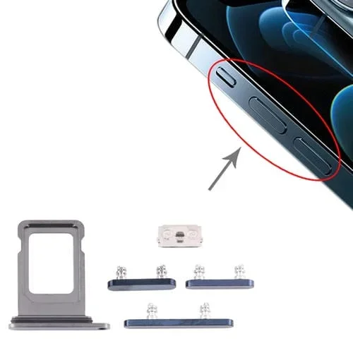 Bandeja Tarjeta SIM + Teclas Laterales Apple iPhone 12 Pro (Azul)