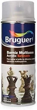 Barniz multiuso acrylic satinado spray incoloro 0.4l 5198008 bruguer