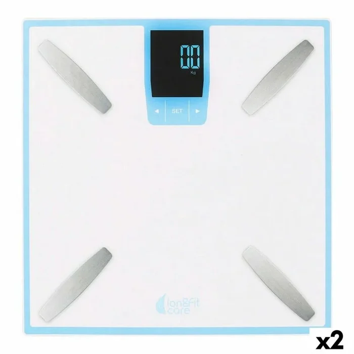 Báscula inteligente longfit care multifunción blanco (2 unidades)